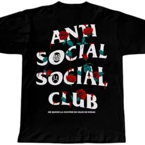 NWT Anti Social Social Club Sadboyz Miles De Rosas Tee Black - Multiple - UNISEX